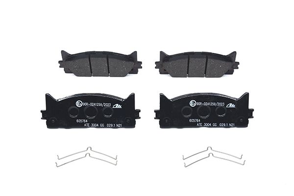 Set of brake linings, disc brake