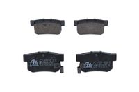 Set of brake linings, disc brake