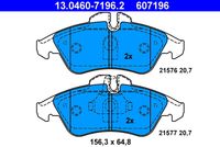 Set of brake linings, disc brake