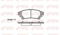 Set of brake linings, disc brake