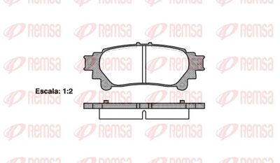 Set of brake linings, disc brake