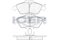 Set of brake linings, disc brake