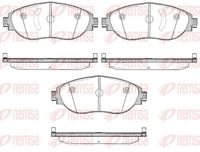 Set of brake linings, disc brake