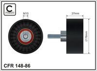 Deflector/guide roller, poly-V belt