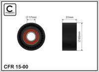 Deflector/guide roller, poly-V belt