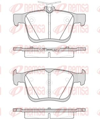 Set of brake linings, disc brake