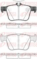 Set of brake linings, disc brake