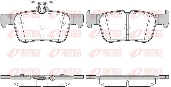 Set of brake linings, disc brake