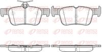 Set of brake linings, disc brake