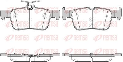 Set of brake linings, disc brake