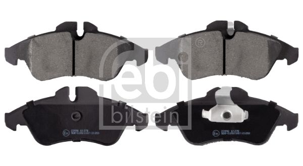 Set of brake linings, disc brake