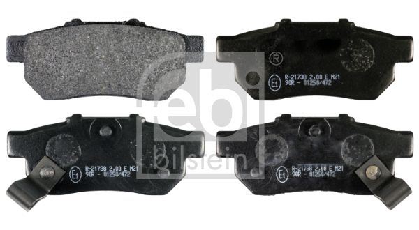 Set of brake linings, disc brake