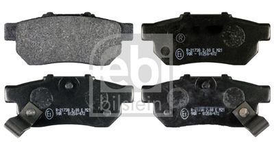 Set of brake linings, disc brake