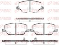 Set of brake linings, disc brake