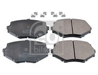 Set of brake linings, disc brake