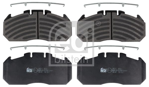 Set of brake linings, disc brake