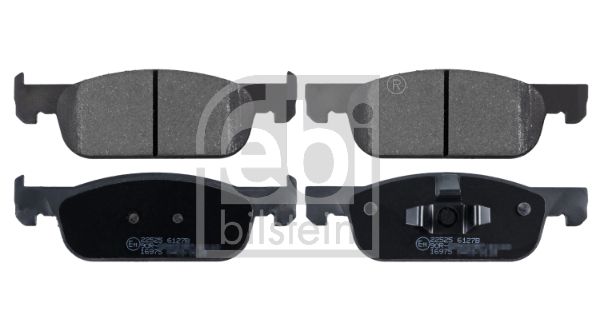 Set of brake linings, disc brake