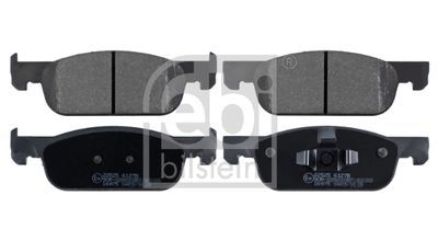 Set of brake linings, disc brake