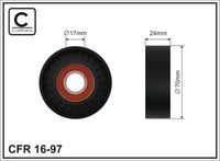 Timing belt tensioner roller CAFFARO 1697