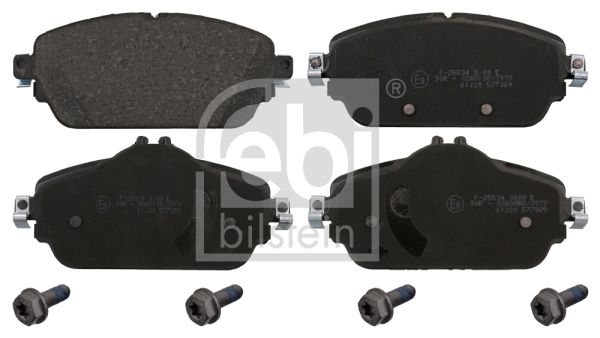 Set of brake linings, disc brake