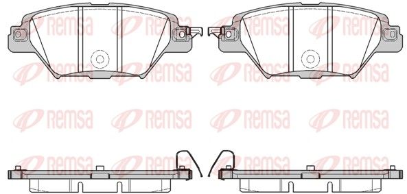 Set of brake linings, disc brake