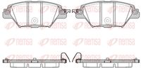 Set of brake linings, disc brake