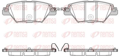 Set of brake linings, disc brake