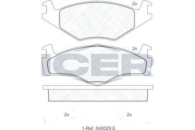 Set of brake linings, disc brake