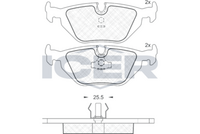 Set of brake linings, disc brake