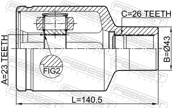 Set of hinges, drive shaft