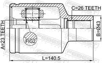 Set of hinges, drive shaft