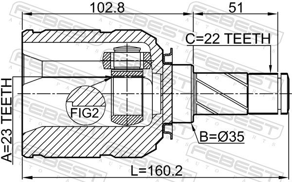 Set of hinges, drive shaft