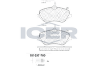 Set of brake linings, disc brake