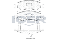 Set of brake linings, disc brake