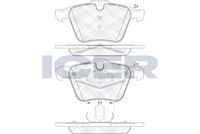 Set of brake linings, disc brake