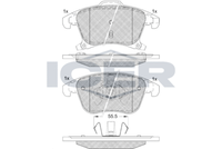 Set of brake linings, disc brake