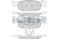 Set of brake linings, disc brake