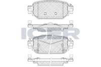 Set of brake linings, disc brake