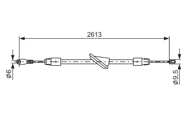 Cable drive, parking brake