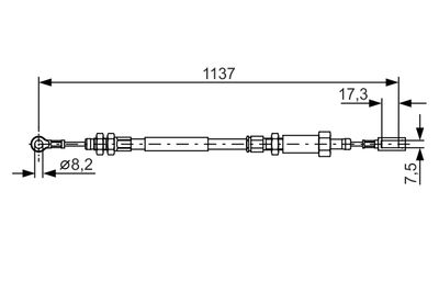 Cable drive, parking brake