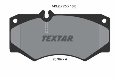 Set of brake linings, disc brake