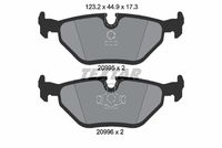 Set of brake linings, disc brake