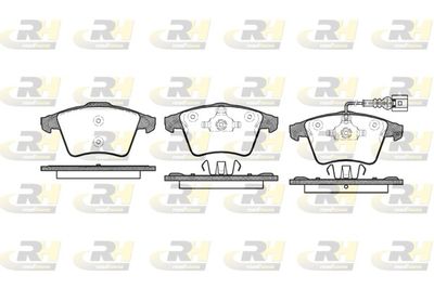 Set of brake linings, disc brake