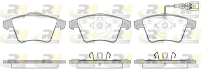 Set of brake linings, disc brake