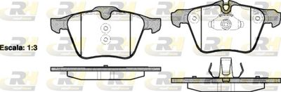 Set of brake linings, disc brake