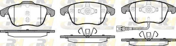 Set of brake linings, disc brake