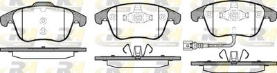 Set of brake linings, disc brake