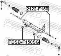 Axial joint, transverse steering rod