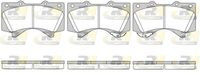 Set of brake linings, disc brake