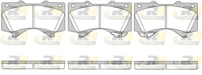 Set of brake linings, disc brake